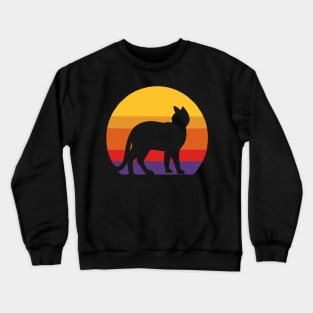 A T-shirt that combines the shadow of a cat in the sunset Crewneck Sweatshirt